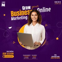Purple Social Media Marketing Webinar Instagram Post Template