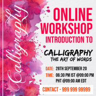 Online Calligraphy Workshop Template Instagram Post