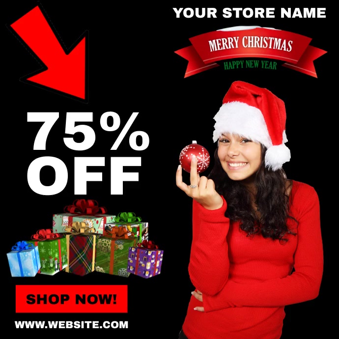 ONLINE CHRISTMAS SALE AD TEMPLATE PosterMyWall