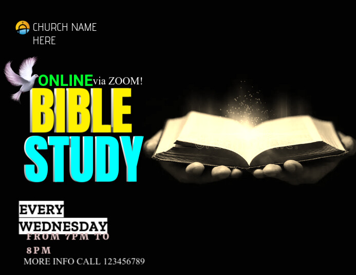 Online Church Bible Study Template | PosterMyWall