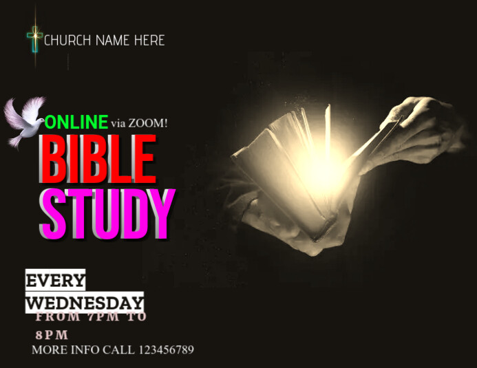 Online Church Bible Study Template | PosterMyWall