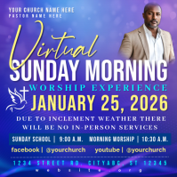 Online Church Instagram Post template