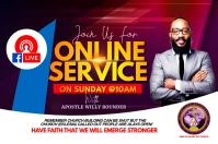 ONLINE CHURCH FLYER Label template