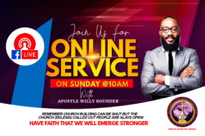 ONLINE CHURCH FLYER Etiket template