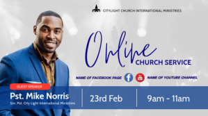 online church flyer Цифровой дисплей (16 : 9) template