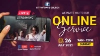 online church service Pantalla Digital (16:9) template