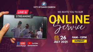 Purple Online Church Service Digital Display Template