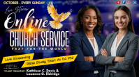 Online Church Service Every Sunday YouTube Thumbnail template
