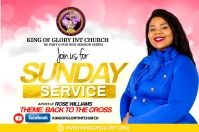 ONLINE CHURCH SERVICE FLYER Label template