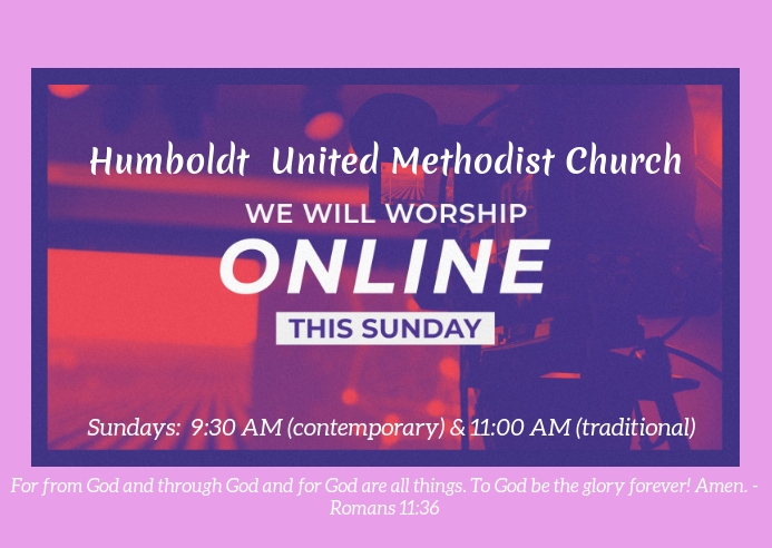 online church worship service facebook live Briefkaart template