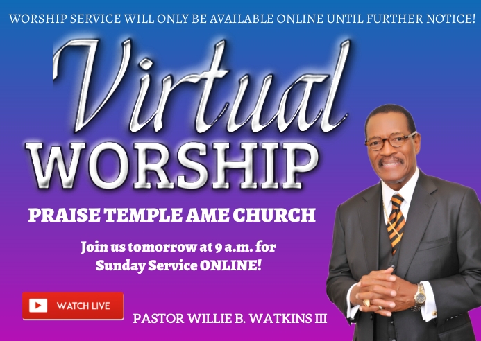 online church worship service virtual Template | PosterMyWall