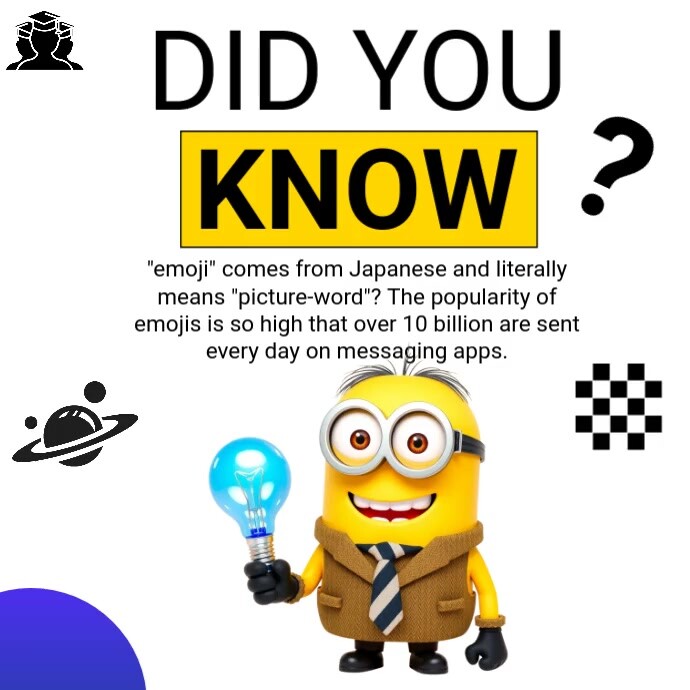 Did you know template Сообщение Instagram