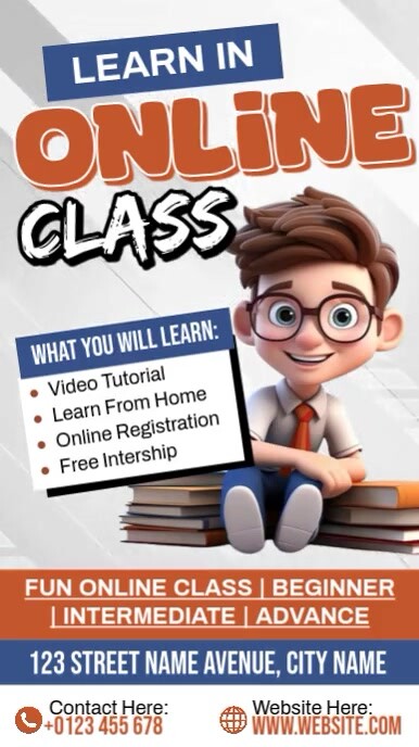 Online Class Ads Instagram Reel template