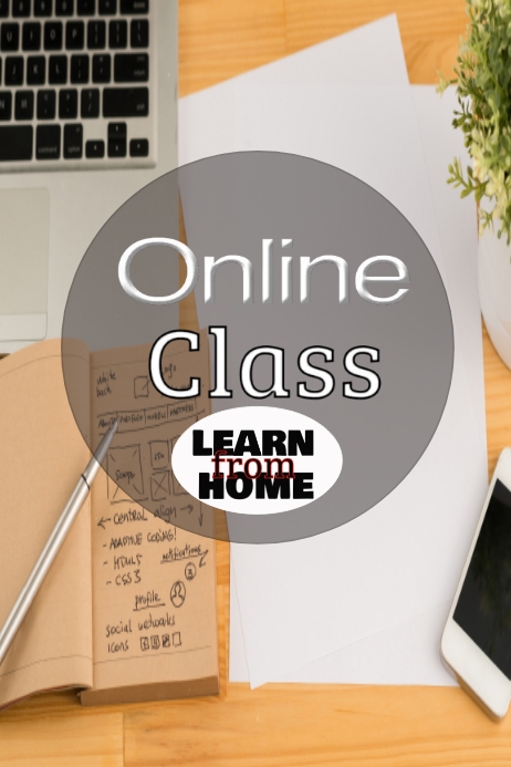 Online class Poster template