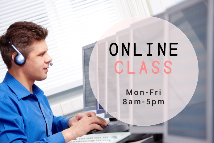 Online Class Poster template