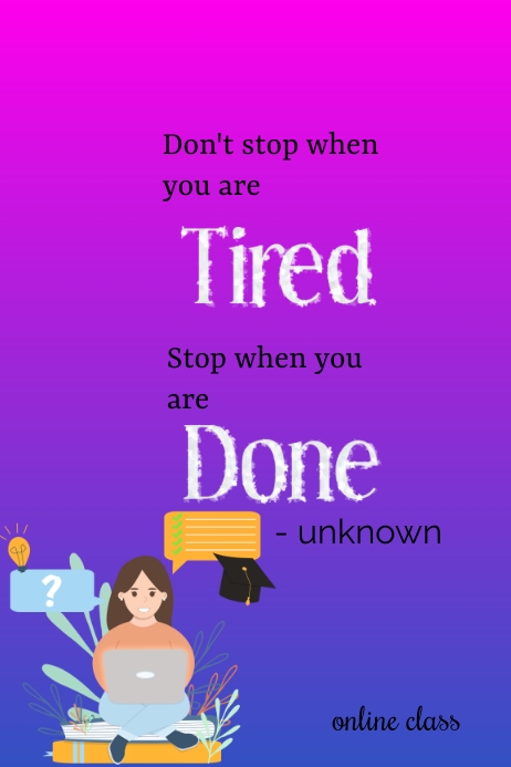 Online class Poster template