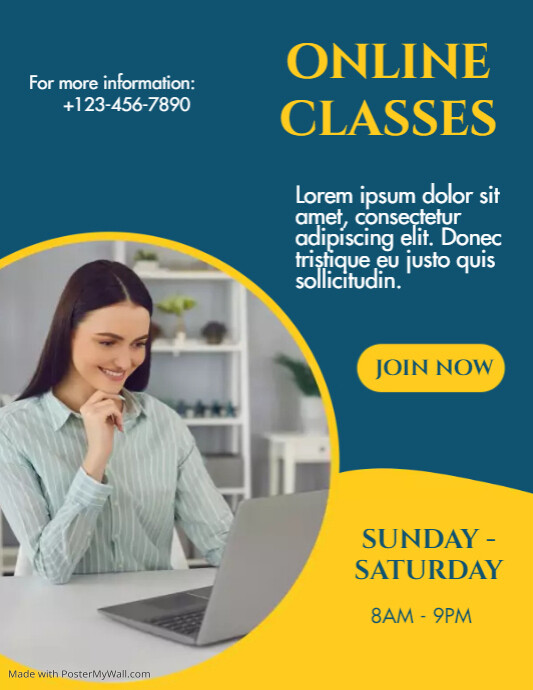 Online Class Flyer Template | PosterMyWall
