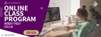 Online Class Program Video Ads Facebook Cover Photo template