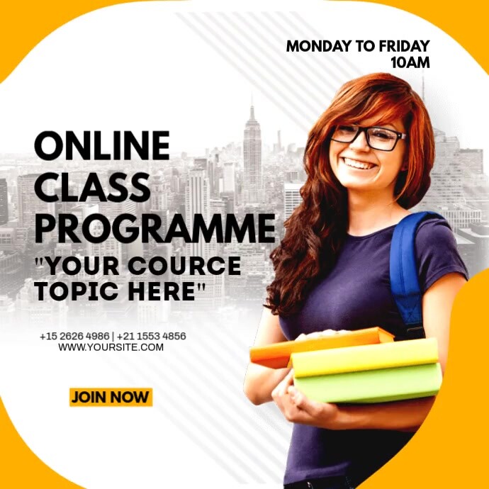 Online class PROGRAMME Template | PosterMyWall