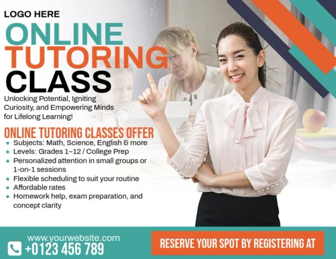 Tutor Copy Copy of Online Class Tutoring | PosterMyWall