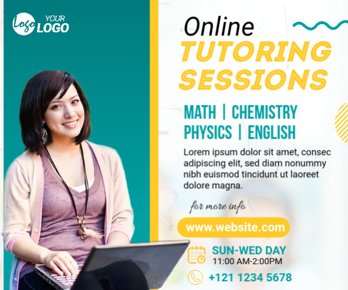 Online Classes Ad สามเหลี่ยมขนาดใหญ่ template