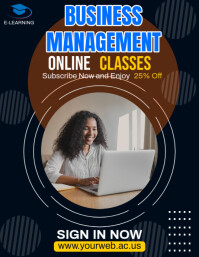 Online Classes Ad Flyer Løbeseddel (US Letter) template