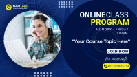 Online Classes course flyer Vidéo de couverture Facebook (16:9) template