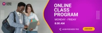 Online classes Twitter Banner template