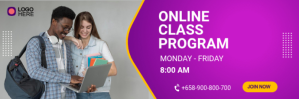 Online classes Nagłówek na Twittera template