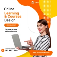 Online classes Publicación de Instagram template