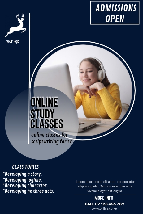 Online Classes Template Postermywall