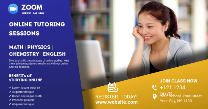 Online Classes facebook post, Template | PosterMyWall