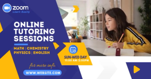 Online Classes Facebook Share Video template