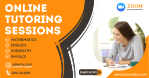Оранжевый Online Tutoring Sessions Facebook Shared Image Template