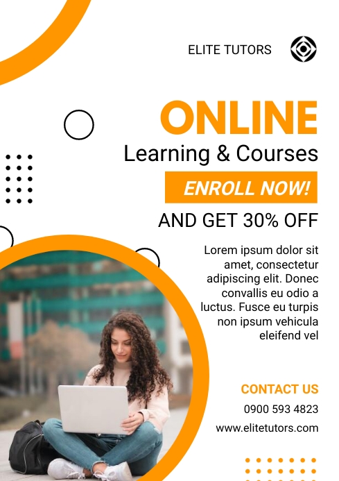 Online classes flyer Template | PosterMyWall