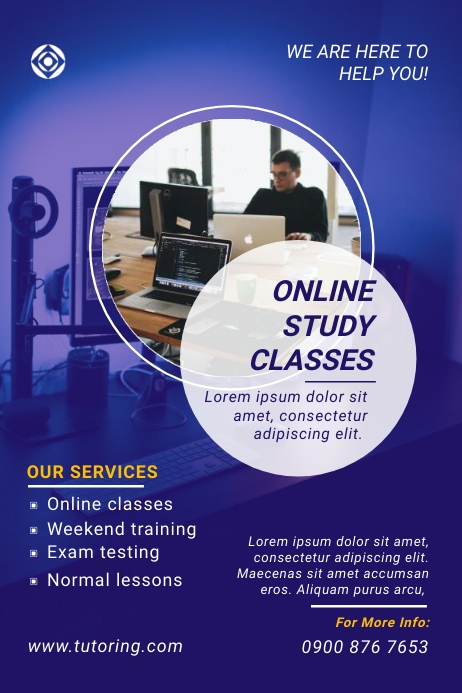 Program Class Flyer Online classes flyer Template | PosterMyWall