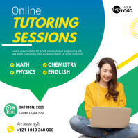 Zoom Online English Tutoring Post Template | PosterMyWall