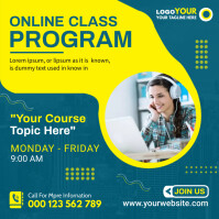 Zoom Online English Classes Social Media Post Template | PosterMyWall