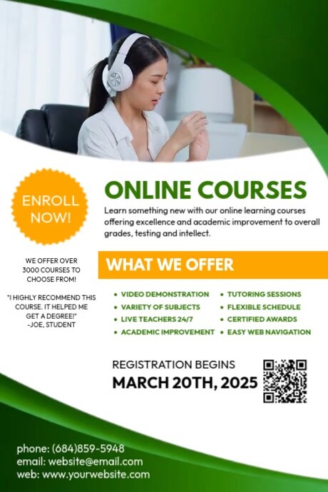 Online Classes Offer Template | PosterMyWall