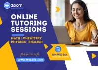 Online Classes Postcard template