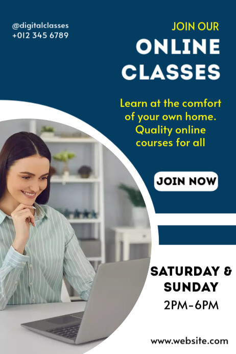 Plantilla de Online classes poster | PosterMyWall