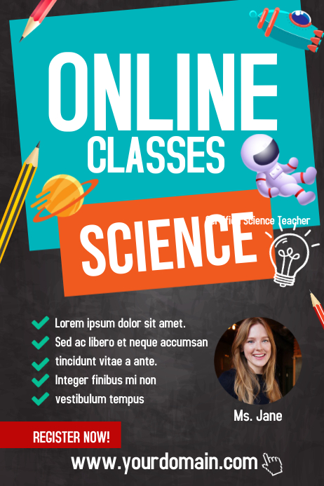 Online Classes Science Poster Template PosterMyWall