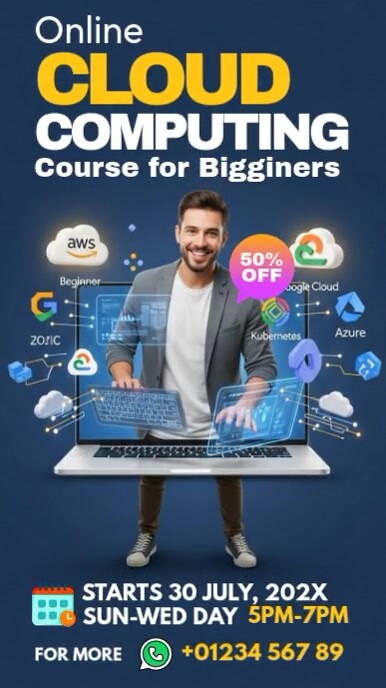 Copy of Online Cloud Computing Course | PosterMyWall