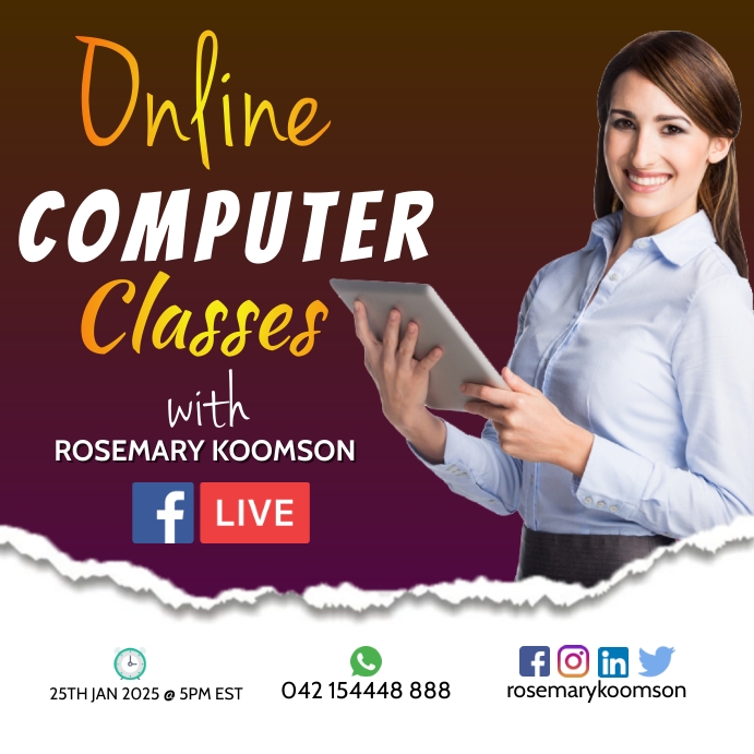 Copy of Online Computer Classes Poster Template for F | PosterMyWall