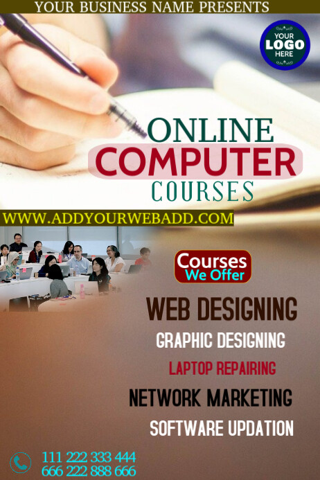 online computer courses Template | PosterMyWall