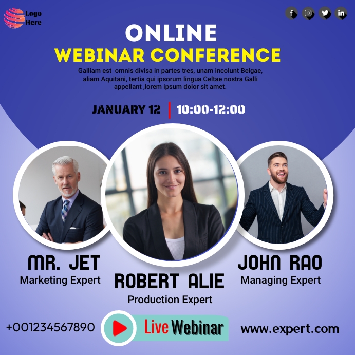 Copy of online conference | PosterMyWall