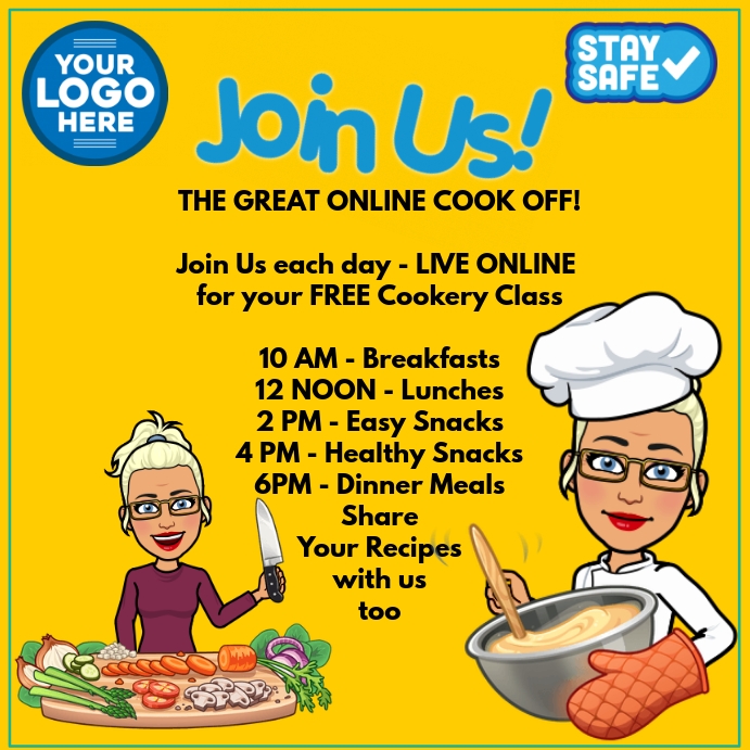 Online Cook Off Template | PosterMyWall