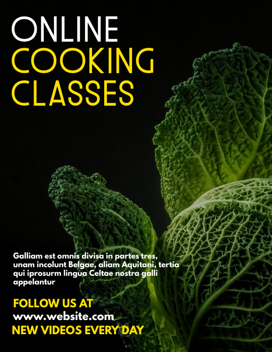 Cooking Lesson Advertisement Examples online cooking classes advertisement flyer de Template | PosterMyWall