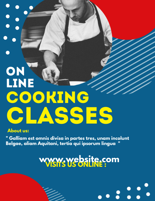 online cooking classes flyer template design | PosterMyWall