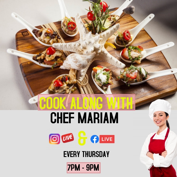 Poster Live Cook Copy of ONLINE COOKING POSTER TEMPLATE | PosterMyWall